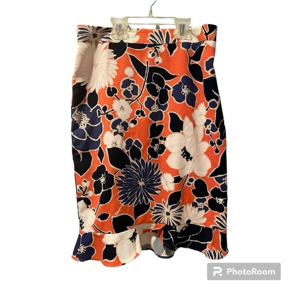 Ann Taylor Factory Hawaiian Floral ruffle Skirt Women’s size 4 - Picture 1 of 8